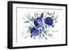 Blue Roses-Victoria Brown-Framed Art Print