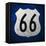 Blue Route 66 Sign-vitavalka-Framed Stretched Canvas