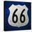 Blue Route 66 Sign-vitavalka-Stretched Canvas