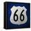 Blue Route 66 Sign-vitavalka-Framed Stretched Canvas