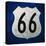 Blue Route 66 Sign-vitavalka-Stretched Canvas