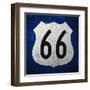 Blue Route 66 Sign-vitavalka-Framed Art Print