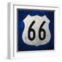 Blue Route 66 Sign-vitavalka-Framed Art Print