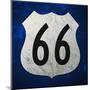 Blue Route 66 Sign-vitavalka-Mounted Art Print