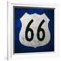 Blue Route 66 Sign-vitavalka-Framed Art Print