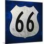 Blue Route 66 Sign-vitavalka-Mounted Art Print