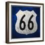 Blue Route 66 Sign-vitavalka-Framed Art Print