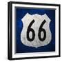 Blue Route 66 Sign-vitavalka-Framed Art Print