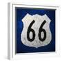 Blue Route 66 Sign-vitavalka-Framed Art Print