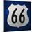 Blue Route 66 Sign-vitavalka-Mounted Art Print