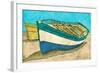 Blue Rowboat-Ynon Mabat-Framed Art Print