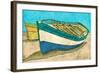 Blue Rowboat-Ynon Mabat-Framed Art Print