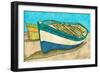 Blue Rowboat-Ynon Mabat-Framed Art Print