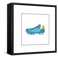 Blue Running Shoe-null-Framed Stretched Canvas