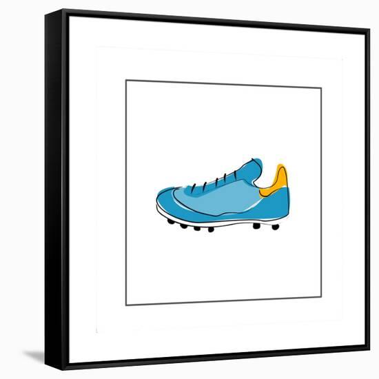 Blue Running Shoe-null-Framed Stretched Canvas