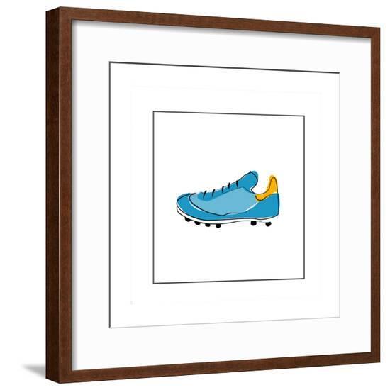 Blue Running Shoe--Framed Giclee Print
