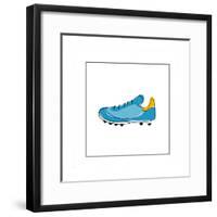 Blue Running Shoe-null-Framed Giclee Print