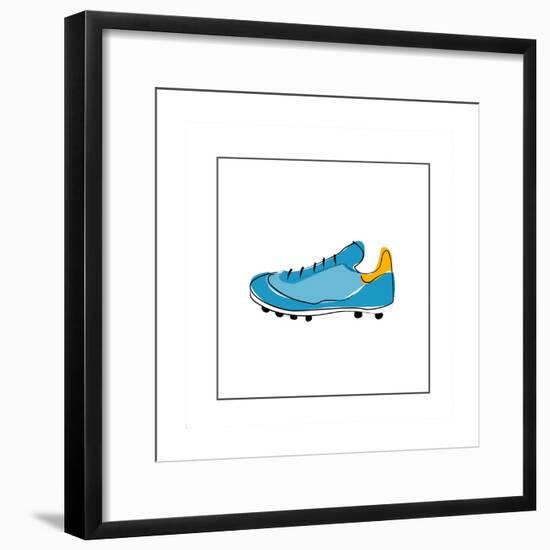 Blue Running Shoe-null-Framed Giclee Print