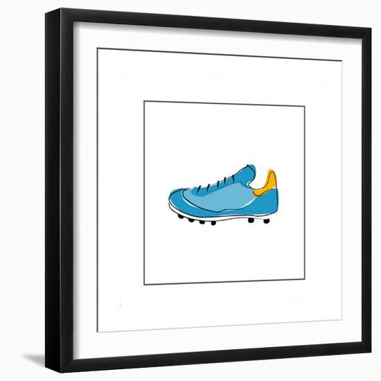 Blue Running Shoe-null-Framed Giclee Print