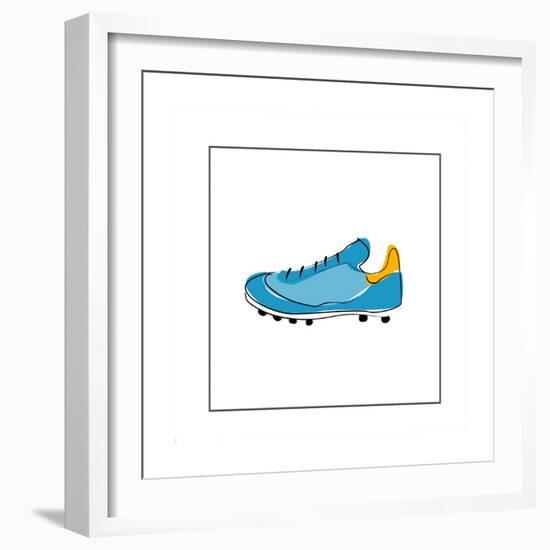 Blue Running Shoe-null-Framed Giclee Print