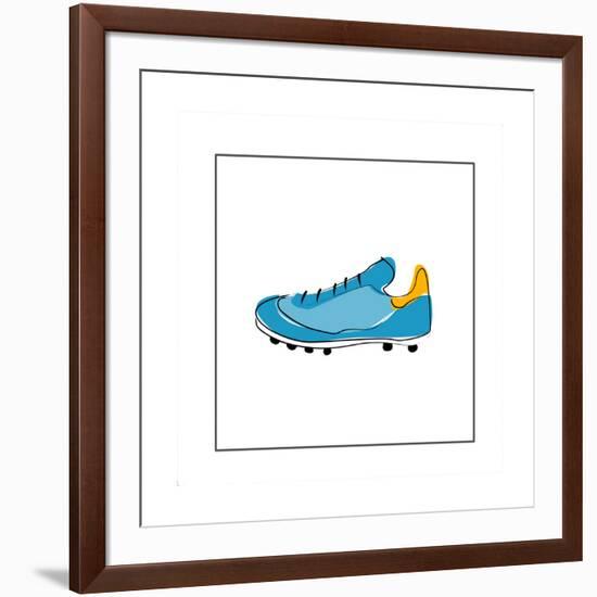 Blue Running Shoe-null-Framed Giclee Print