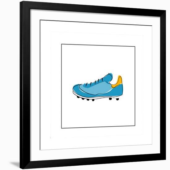 Blue Running Shoe-null-Framed Giclee Print