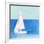 Blue Sail I-null-Framed Art Print