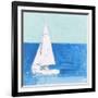 Blue Sail I-null-Framed Art Print