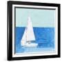 Blue Sail I-null-Framed Art Print