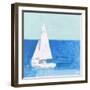 Blue Sail I-null-Framed Art Print