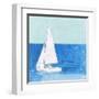 Blue Sail I-null-Framed Art Print