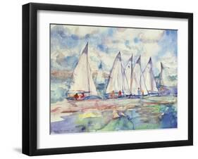 Blue Sailboats, 1989-Brenda Brin Booker-Framed Giclee Print