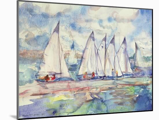 Blue Sailboats, 1989-Brenda Brin Booker-Mounted Giclee Print