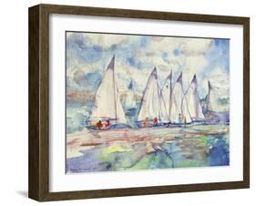 Blue Sailboats, 1989-Brenda Brin Booker-Framed Premium Giclee Print