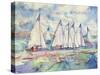 Blue Sailboats, 1989-Brenda Brin Booker-Stretched Canvas