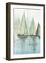 Blue Sailboats II-Allison Pearce-Framed Art Print