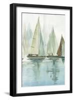 Blue Sailboats II-Allison Pearce-Framed Art Print