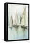 Blue Sailboats III-Allison Pearce-Framed Stretched Canvas