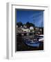 Blue Sailing Dinghy and River Aven, Pont-Aven, Brittany, France-Julian Pottage-Framed Photographic Print