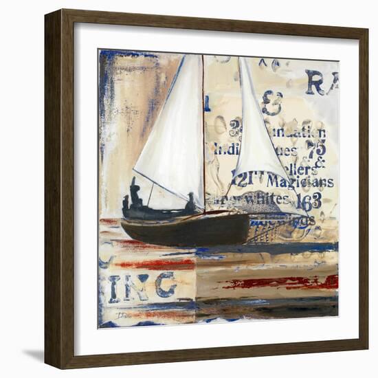 Blue Sailing Race I-Patricia Pinto-Framed Art Print