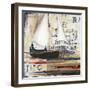 Blue Sailing Race I-Patricia Pinto-Framed Premium Giclee Print