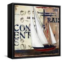 Blue Sailing Race II-Patricia Pinto-Framed Stretched Canvas