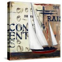 Blue Sailing Race II-Patricia Pinto-Stretched Canvas