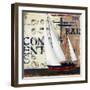 Blue Sailing Race II-Patricia Pinto-Framed Premium Giclee Print