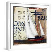 Blue Sailing Race II-Patricia Pinto-Framed Premium Giclee Print