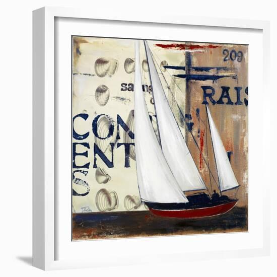 Blue Sailing Race II-Patricia Pinto-Framed Premium Giclee Print