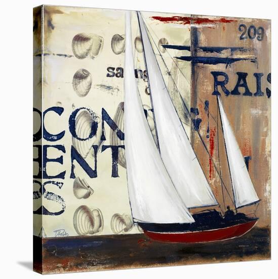 Blue Sailing Race II-Patricia Pinto-Stretched Canvas