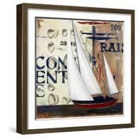 Blue Sailing Race II-Patricia Pinto-Framed Art Print