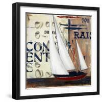 Blue Sailing Race II-Patricia Pinto-Framed Art Print