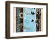 Blue Santorini Garden I-Michael Marcon-Framed Art Print